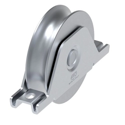 vendita online Ruota gola tonda con supporto forato Accessori per cancelli e portoni Fac